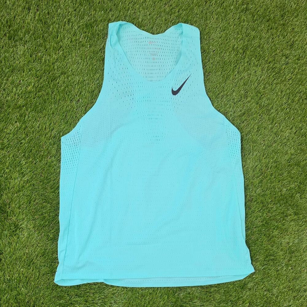 Nike Aeroswift Dri-FIT Running Singlet Men's Sz L Slim Fit FN4231-354 Blue New